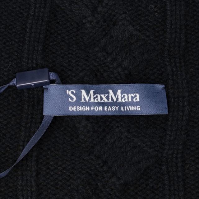 エス マックス マーラ 'S MAX MARA ニット KRISS ウール カシミヤ ケーブル編み ハイネック セーター 93661323 0001 011BLACK 4