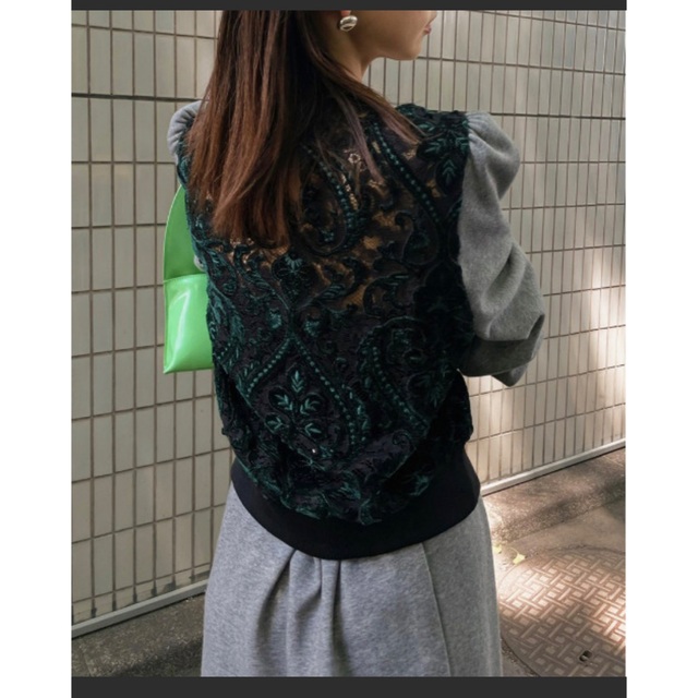 【ほぼ未使用】LACE DOCKING SWEAT TOP