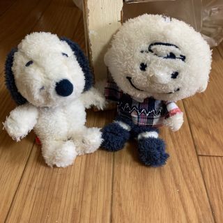 スヌーピー(SNOOPY)の【SNOOPY新品】ブルーベリーチェック スヌーピーチャーリーカラビナマスコット(ぬいぐるみ)