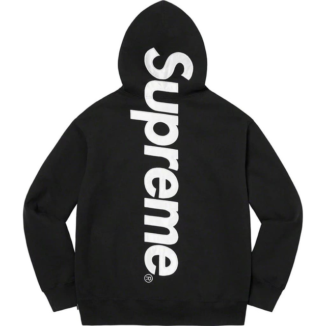 supreme satin applique hooded sweatshirt