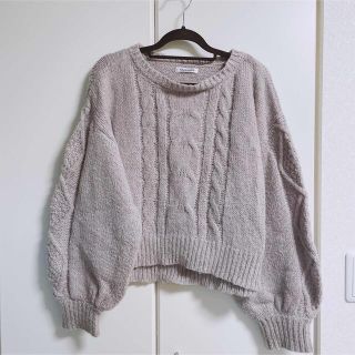 ナチュラルクチュール(natural couture)の【匿名配送】【まとめ割対象】 長袖ケーブルニット(ニット/セーター)