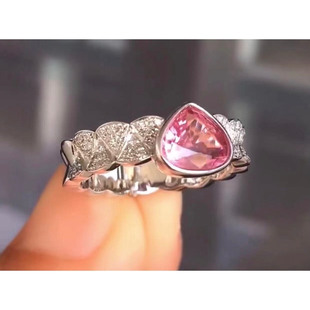 K18 ホワイトサファイア x ダイヤ0.05ct リング 鑑別書付 | www