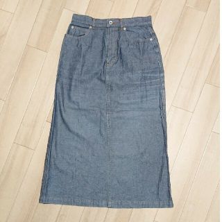 ユニクロ(UNIQLO)のUSED 旧UNIQLO インディゴ染めデニムスカート(ロングスカート)