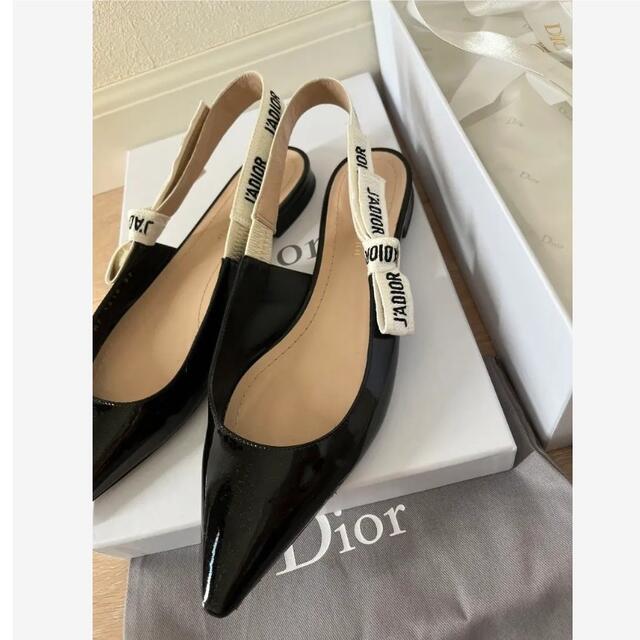 Christian Dior☆J'Adiorスリングバックバレエフラット!37