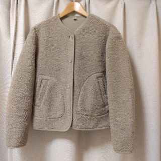 ユニクロ(UNIQLO)のユニクロ　UNIQLO　ボアフリース　ジャケット　カーディガン　コート(ノーカラージャケット)