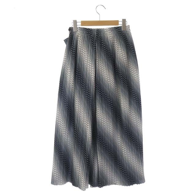 アールト AALTO 18SS PLEATED SKIRT スカート 紺 白