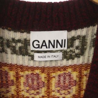 other - ガニー GANNI ロゴジャガードニットベスト プルオーバー S
