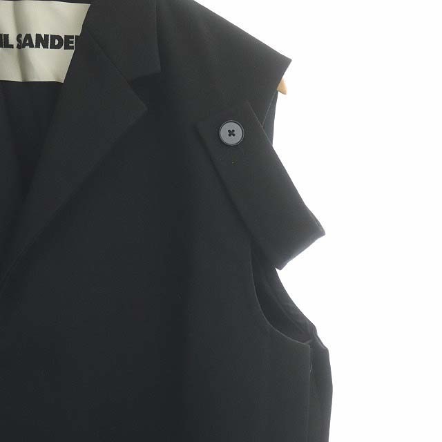 Jil Sander(ジルサンダー)のジルサンダー JSMQ460701 ノースリーブテーラードジャケット 46 黒 メンズのジャケット/アウター(テーラードジャケット)の商品写真