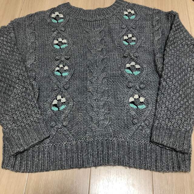 peu pres - すずらん刺繍ニットグレー プープレの通販 by おまとめで