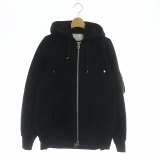 nike sacai hoodie パーカー 黒 Sサイズ サカイ MA-1