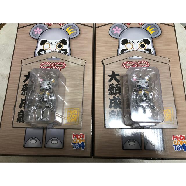 BE@RBRICK 達磨 合格 銀メッキ 100%/400% 2セット