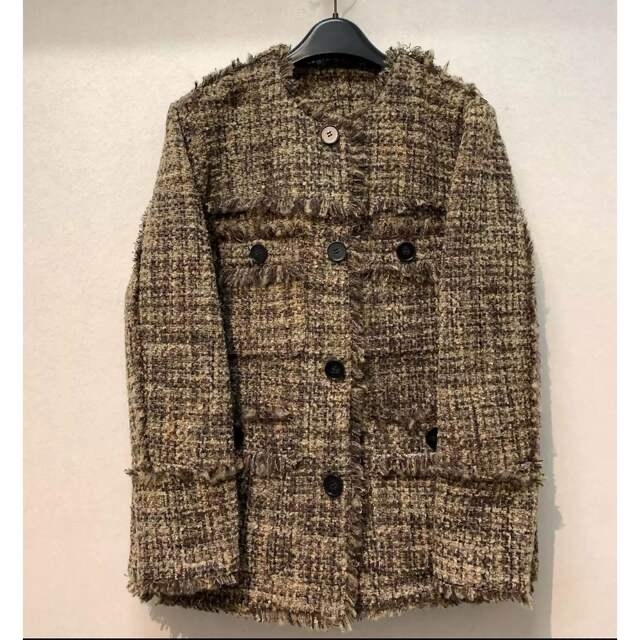 clane NO COLOR TWEED JACKET