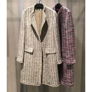 セオリー(theory)のTheory 20ss ツイードコート(ロングコート)