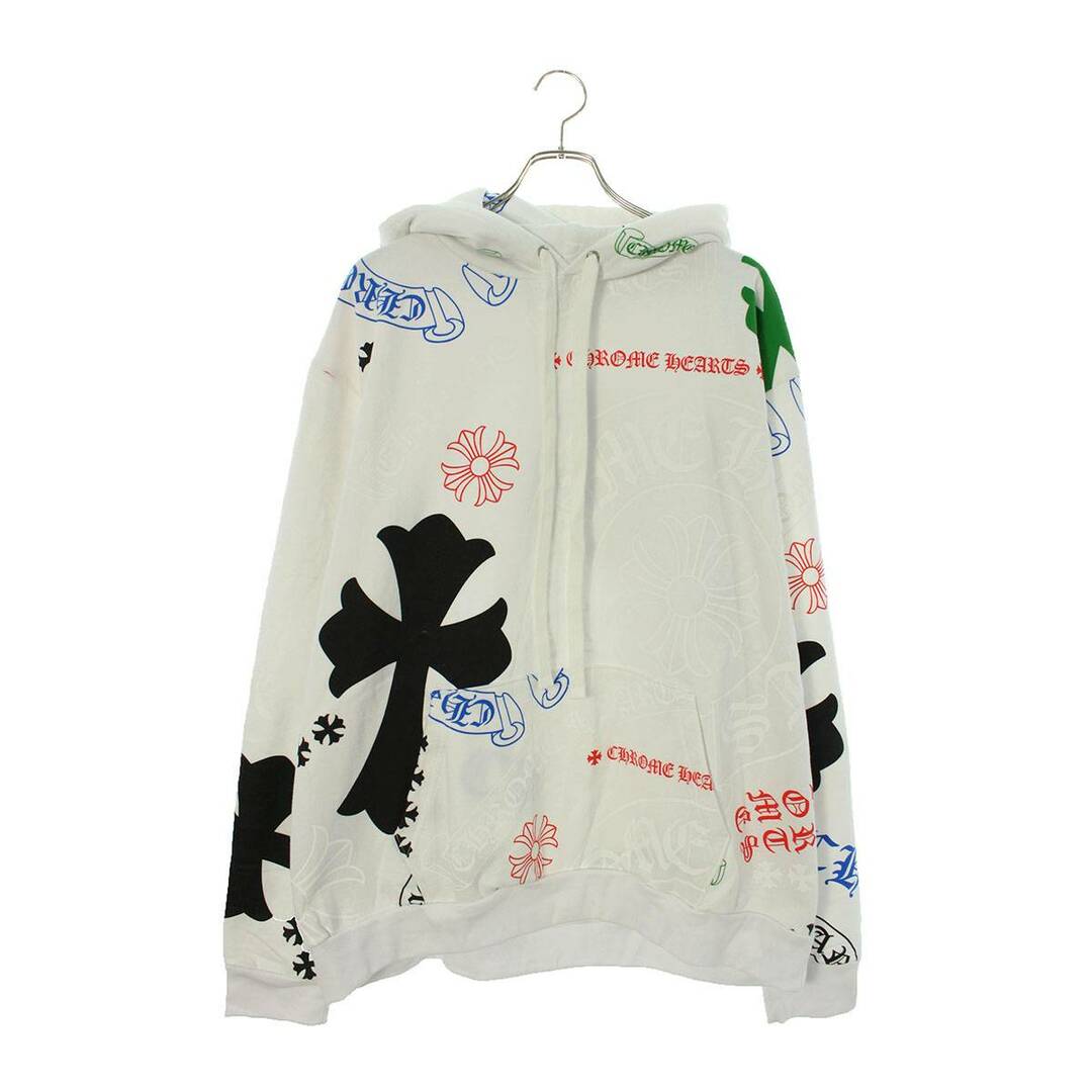 あなたにおすすめの商品 Chrome Hearts クロムハーツ STENCIL HOODIE 総柄オンライン限定ステンシルプリントプルオーバーパーカー  メンズ XL パーカー