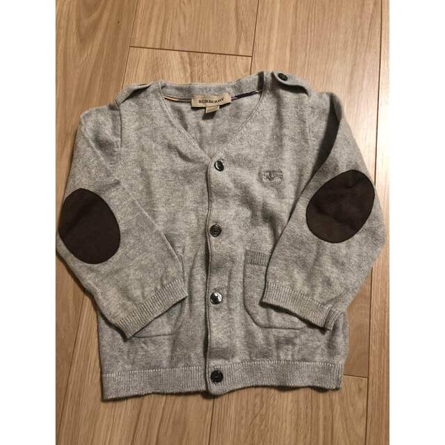 BURBERRY(バーバリー)のバーバリー エルボーパッチカーディガン キッズ/ベビー/マタニティのベビー服(~85cm)(カーディガン/ボレロ)の商品写真