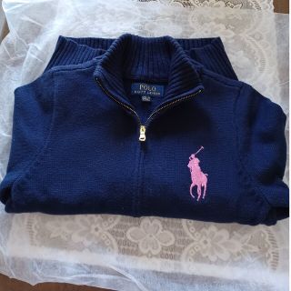 ポロラルフローレン(POLO RALPH LAUREN)のボロラルフローレン ピッグポニー150cmネイビーカーディガン(カーディガン)