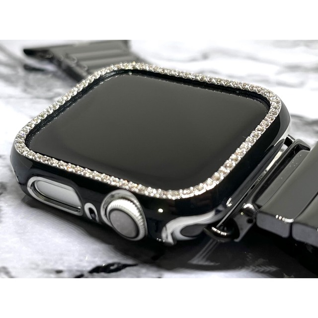 Apple Watch ジルコンケース セラミックバンド ブラックセット - 金属