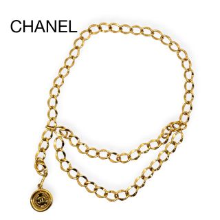 シャネル(CHANEL)の【美品】CHANEL ヴィンテージ　コココイン チェーン ベルト　ココマーク(ベルト)