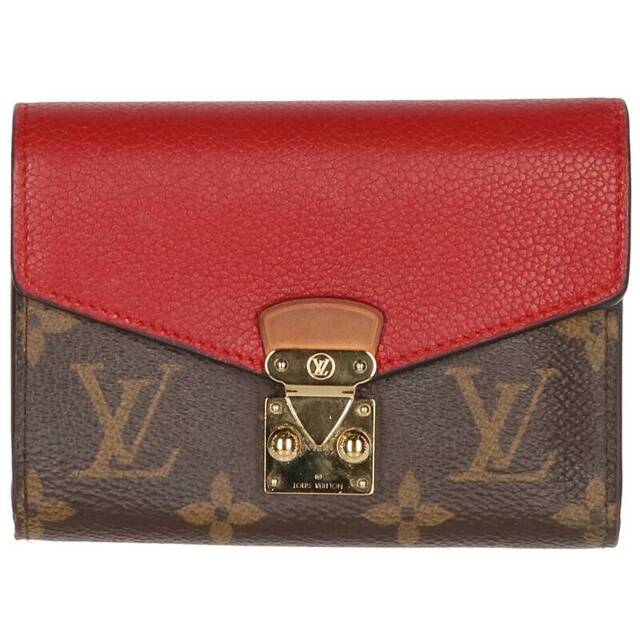 Louis Vuitton ルイヴィトン パラス コンパクト モノグラム 赤 革
