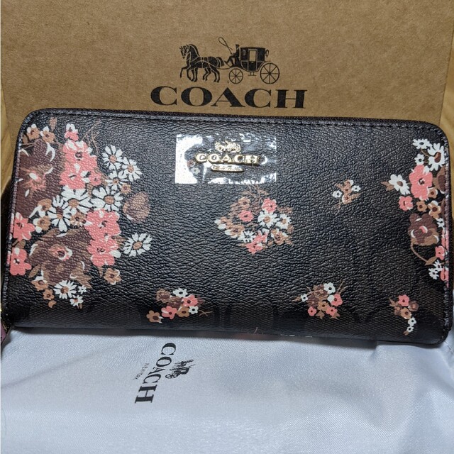 COACH 長財布　黒系シグネチャー