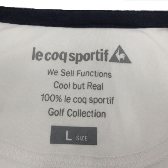 le coq sportif(ルコックスポルティフ)のルコックスポルティフ GOLF COLLECTION カットソー 長袖 白  L スポーツ/アウトドアのゴルフ(ウエア)の商品写真