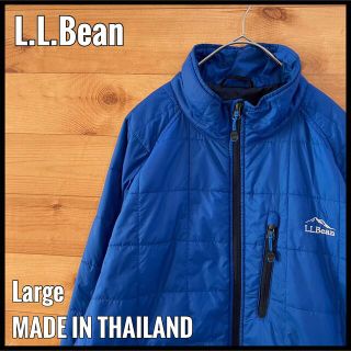 エルエルビーン(L.L.Bean)の【L.L.Bean】プリマロフト 中綿ジャケット 刺繍 ライトアウター L 古着(ブルゾン)