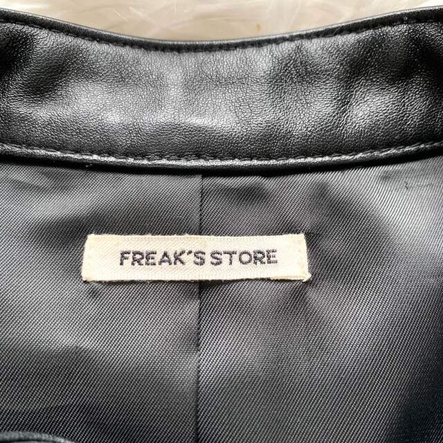 FREAK'S STORE(フリークスストア)のフリークスストア♡ 本革 ラムレザー シングル ライダース 黒 サイズM レディースのジャケット/アウター(ライダースジャケット)の商品写真