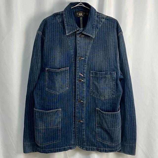 極美品】18aw RRL WABASH STRIPE COVERALLカバーオール - カバーオール