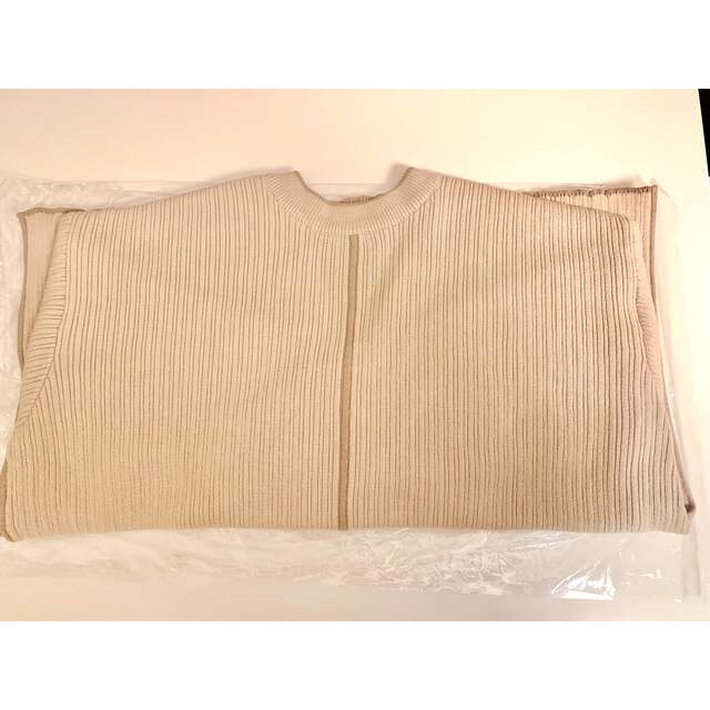 CLANEクラネ ニットDOUBLE FACE LINE KNITアイボリー お礼や感謝伝える