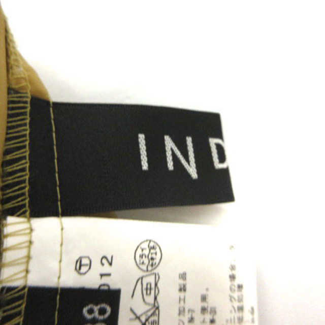 INDIVI(インディヴィ)のINDIVI スカート ミニ タイト サイドプリーツ シンプル マスタード 38 レディースのスカート(ミニスカート)の商品写真
