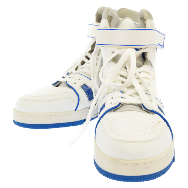 LOUIS VUITTON(ルイヴィトン)のLOUIS VUITTON ルイヴィトン 19SS LV TRAINER HIGH TOP 1A54JA LVトレイナー ハイカットスニーカーシューズ ホワイト/ブルー メンズの靴/シューズ(スニーカー)の商品写真