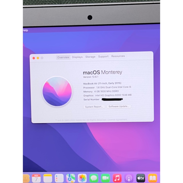 Mac (Apple)(マック)のMacBook Air 11インチ i5 4GB 128GB early2015 スマホ/家電/カメラのPC/タブレット(ノートPC)の商品写真