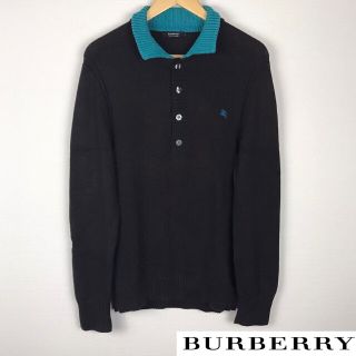 バーバリーブラックレーベル(BURBERRY BLACK LABEL)の美品 BURBERRY BLACK LABEL 長袖ニット ブラウン サイズ3(ニット/セーター)