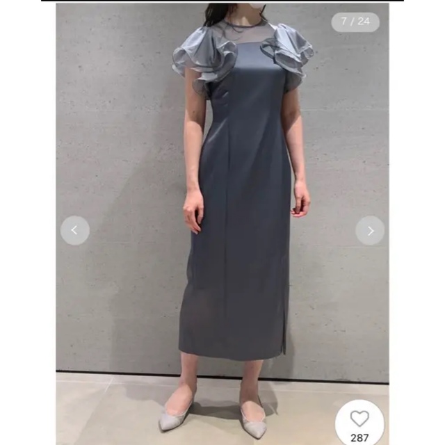 FRAY I.D フリルスリーブコンビドレス 高価値セリー www.gold-and-wood.com