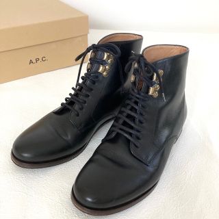 アーペーセー(A.P.C)の●アーペーセー●レースアップブーツ　ブラック　A.P.C.  サイズ37 黒(ブーツ)