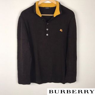 バーバリーブラックレーベル(BURBERRY BLACK LABEL)の美品 BURBERRY BLACK LABEL 長袖ニット ブラウン サイズ3(ニット/セーター)