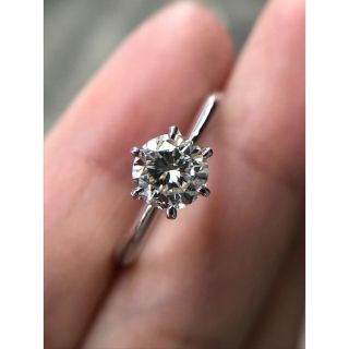 PT 一粒　ダイヤモンド　1.02ct 指輪　新品 鑑定書付き　新品(リング(指輪))