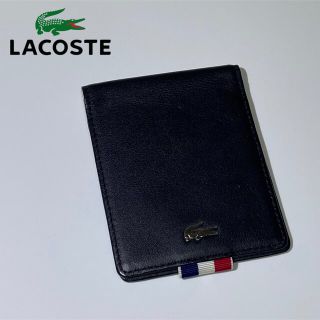 ラコステ(LACOSTE)の美品 LACOSTE ラコステ パスケース カードケース 本革 牛革 レザー(名刺入れ/定期入れ)