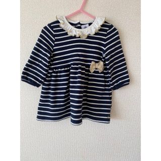 プチバトー(PETIT BATEAU)の【美品】プチバトー　ワンピース　12M 74cm(ワンピース)