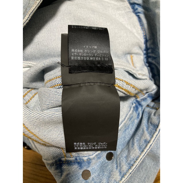 【新品】 サンローランパリ 17SS ビンテージ加工 デニム ジャケット xs