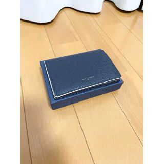 ペッレ モルビダ(PELLE MORBIDA)のPELLE MORBIDA★名刺入れ　カードケース　NAVY×WHITE 美品(名刺入れ/定期入れ)