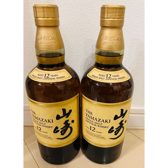 ウイスキー サントリー 山崎 12年 2本 新品未開封 送料無料 箱無食品/飲料/酒