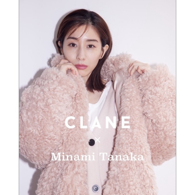 色PINK田中みな実　CLANE コート　ピンク　ファーコート