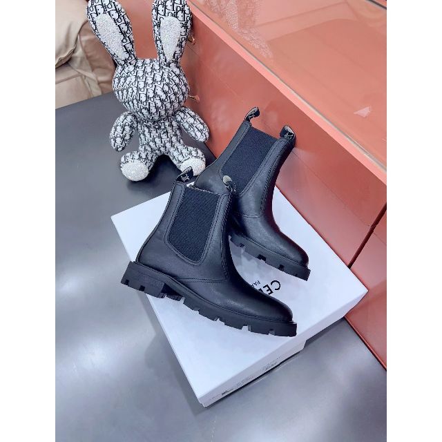 お中元 美品 セリーヌ CELINE マーガレット チェルシーブーツ 38