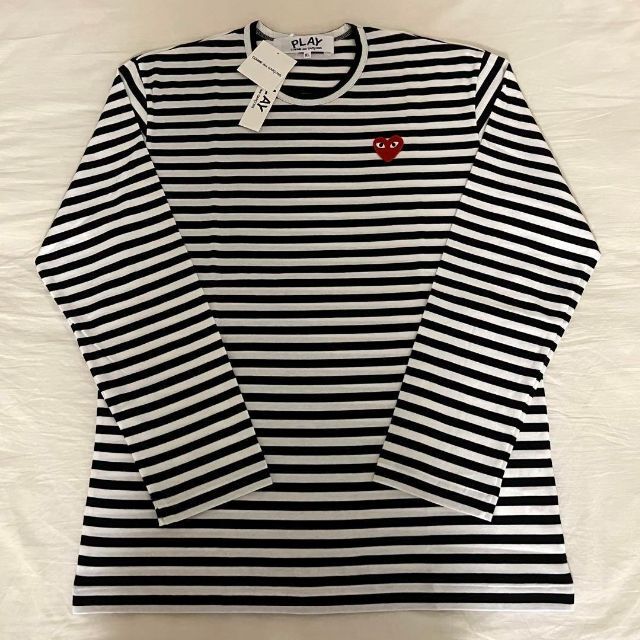 COMME Des GARCONS レディース ボーダーロングTシャツ Tシャツ