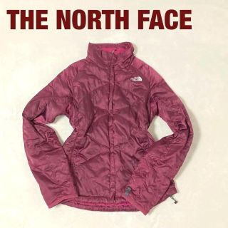 ザノースフェイス(THE NORTH FACE)のザノースフェイス　ダウンジャケット　えんじ　M　美品　刺繍ロゴ　古着(ダウンジャケット)