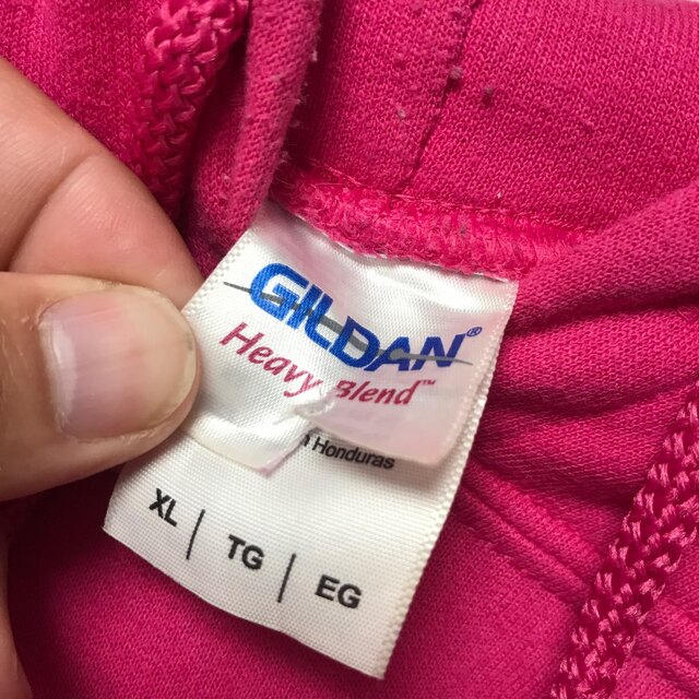 GILDAN(ギルタン)の【希少】ギルダン gildan スウェット パーカー XL ピンク 輸入古着 メンズのトップス(パーカー)の商品写真