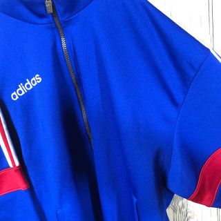 入荷中 『文字ロゴ』90s 太アーム デサント トレフォイル アディダス