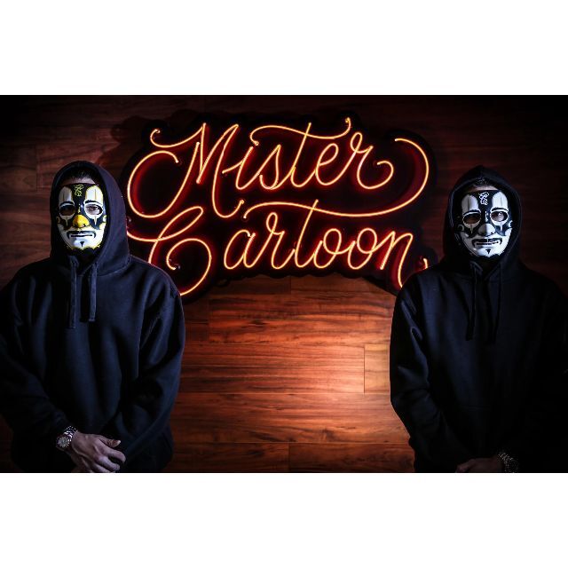 MISTER CARTOON CLOWN MASK BLACK WHITE 白黒 エンタメ/ホビーのコスプレ(小道具)の商品写真