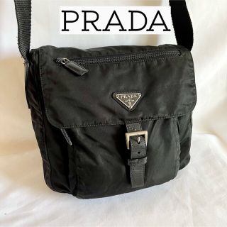 プラダ(PRADA)の【大人気】PRADA プラダ　ショルダーバッグ　ナイロン　ブラック　白タグ有(ショルダーバッグ)